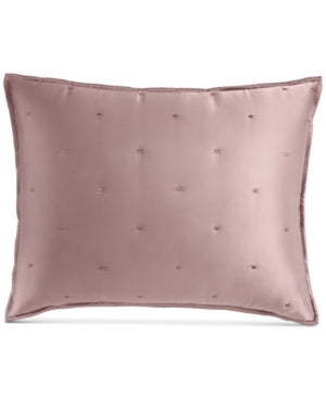 Martha Stewart Luxury Silky Satin Tufted Standard Pillow Sham