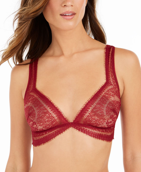 Calvin Klein Womens Medallion Lace Unlined Triangle Bra