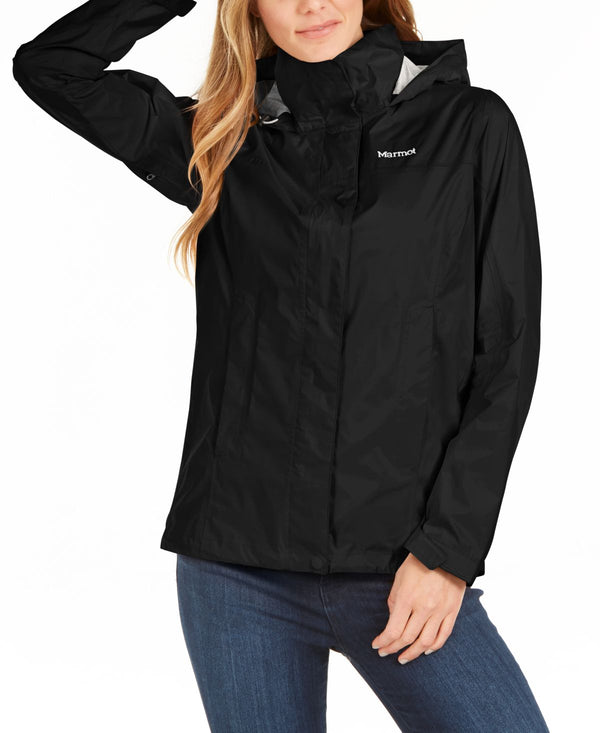 Marmot Womens PreCip Eco Rain Jacket,Black,Medium