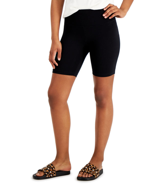 allbrand365 designer INC International Concepts Womens Solid Bike Shorts,Black,X-Small