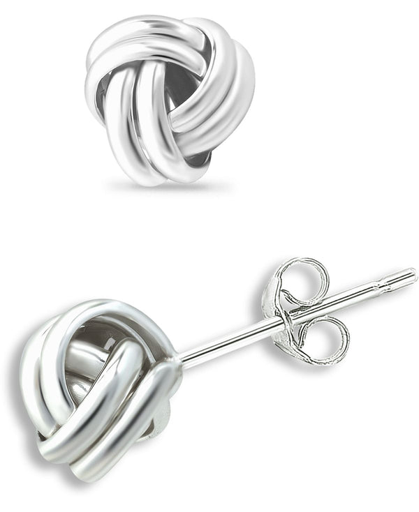 Giani Bernini Double Love Knot Stud Earrings in Silver Womens