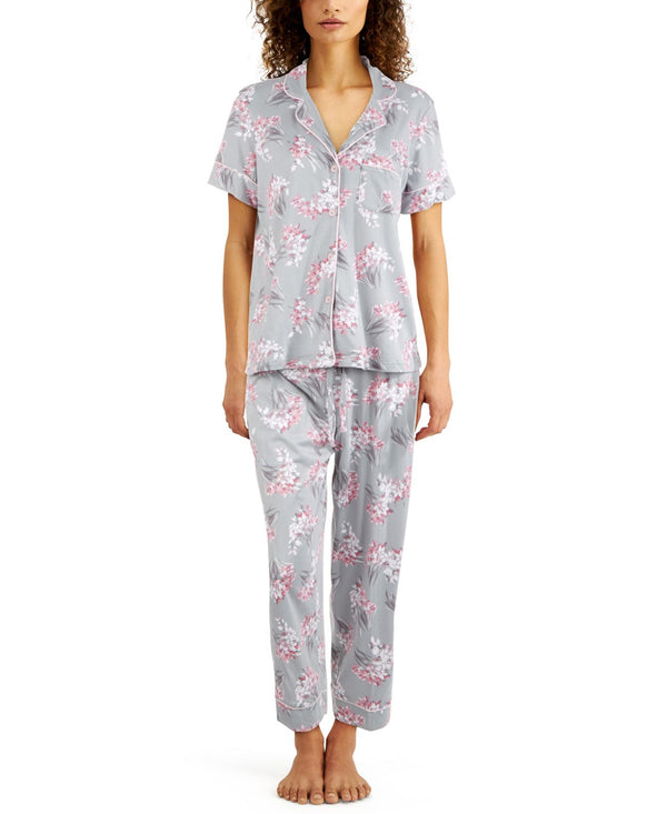 Charter Club Printed Capri Pants Pajama Set Womens