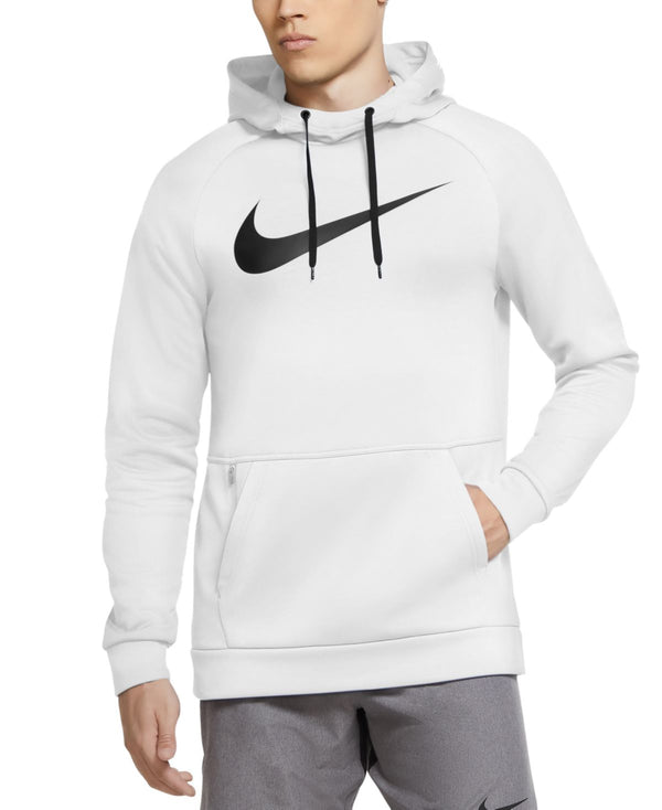 Nike Mens Therma Dri fit Logo Hoodie,Whiteblack,XX-Large