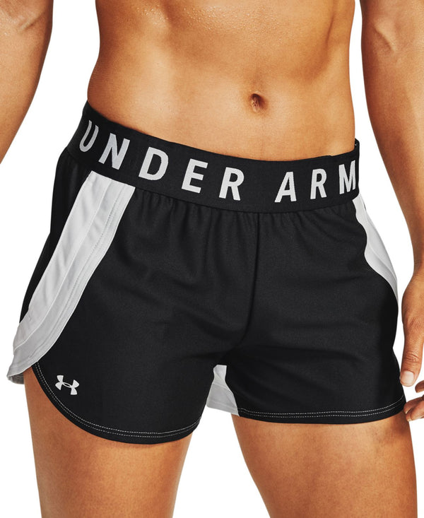 Under Armour Womens Play Up Shorts,Black/White/Halo Gray,Medium
