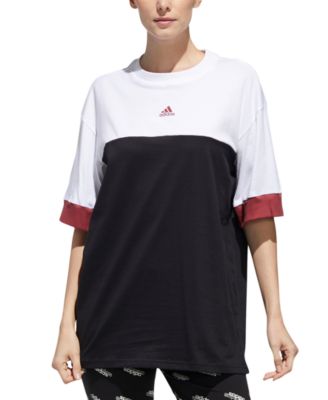 Adidas Womens New Authentic Cotton Colorblocked Top