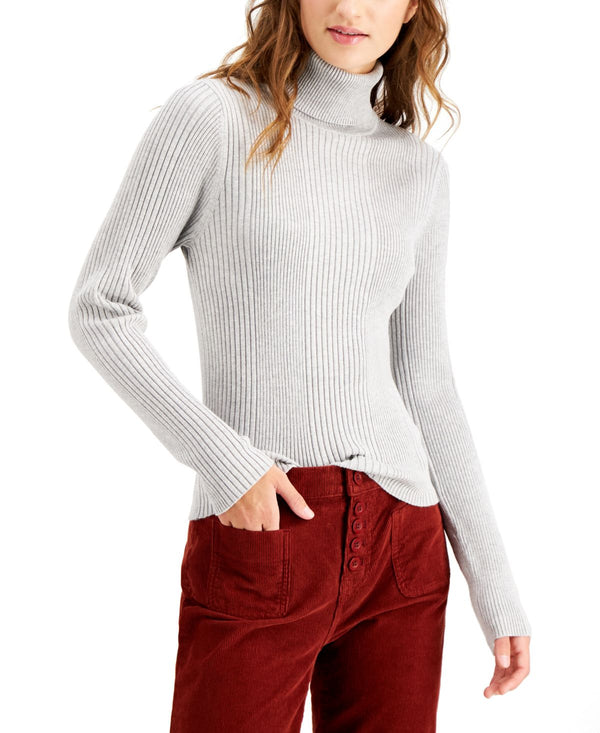 Hooked Up by IOT Juniors Ribbed Turtleneck Sweater,Small