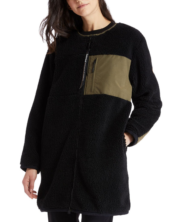 Timberland Womens Colorblocked Long Fleece Jacket