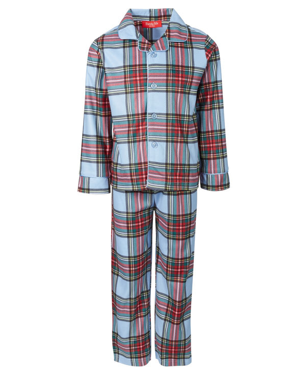 Family Pajamas Little & Big Kids Boys Tartan  Pajama Top