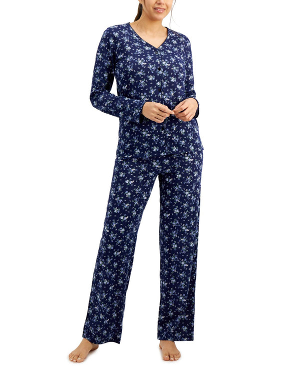 allbrand365 designer Charter Club Womens Printed Cotton Pajama Set,Small