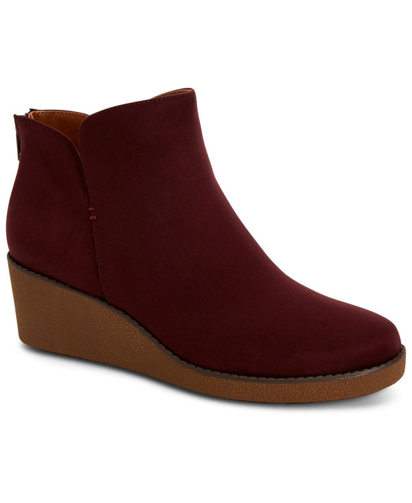 Style & Co Jarodd Crepe Wedge Booties Womens Shoes