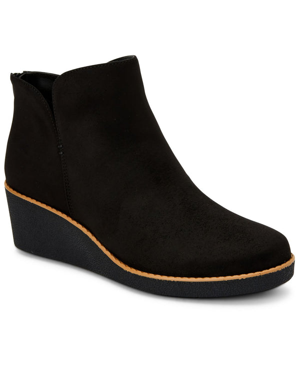 Style & Co Jarodd Crepe Wedge Booties Womens Shoes