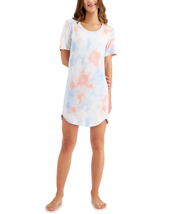 Jenni Womens Short Sleep Shirt Nightgown Cloud Tiedye X-Small