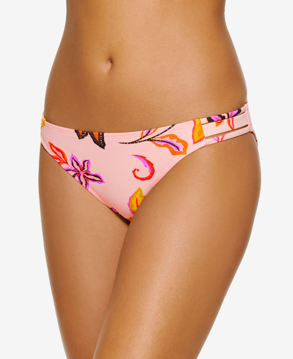 Hula Honey Juniors Endless Tropical Hipster Bikini Bottoms,Sandy Multi,X-Small