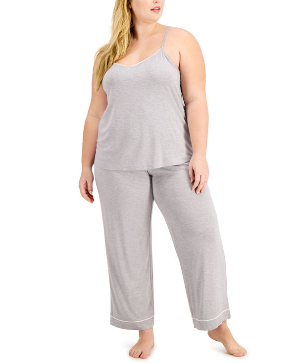 Alfani Womens Knit Tank Top Pajama Set,2X