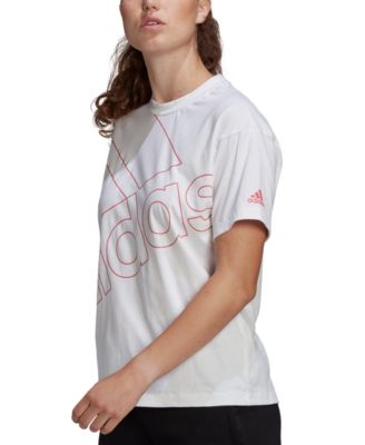 Adidas Womens Cotton Big-Logo T-Shirt
