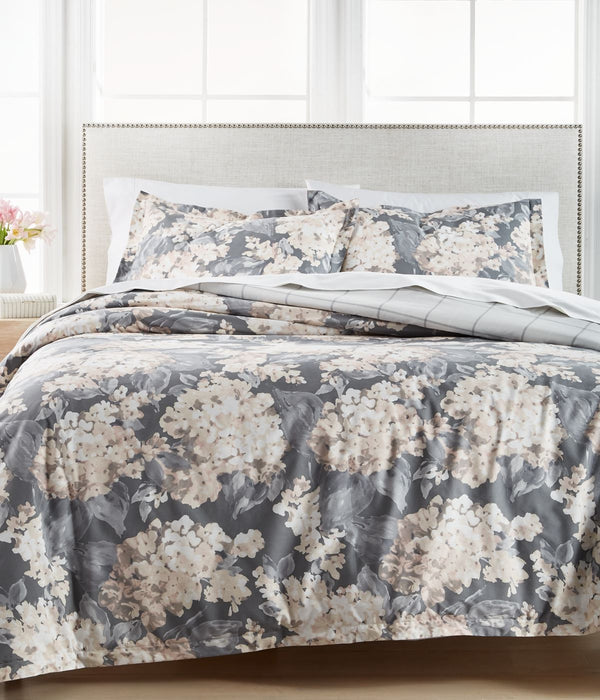 Martha Stewart Collection Painterly Floral 3 Pieces Quilt Set, Full/Queen