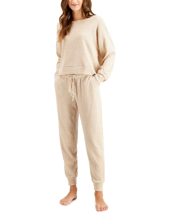 Jenni by Jennifer Moore Womens Waffle Knit Pajama Top