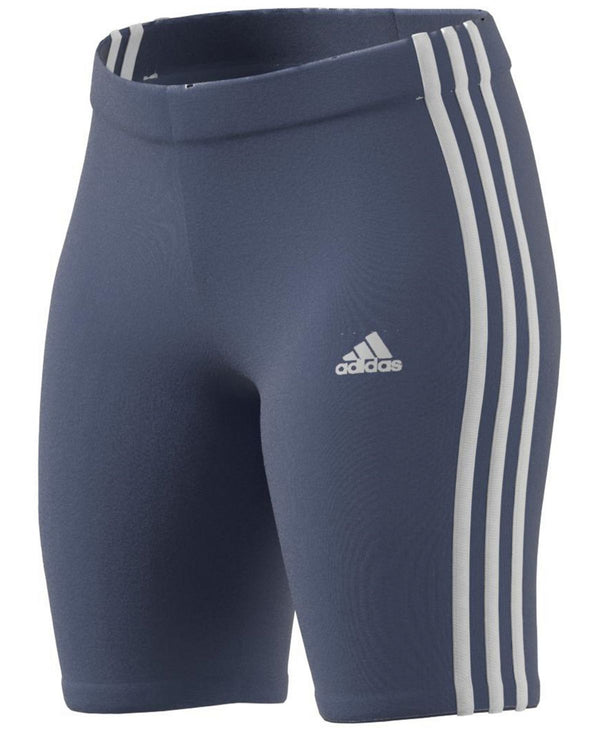 adidas Womens 3-Stripe Bike Shorts,Blue,X-Small