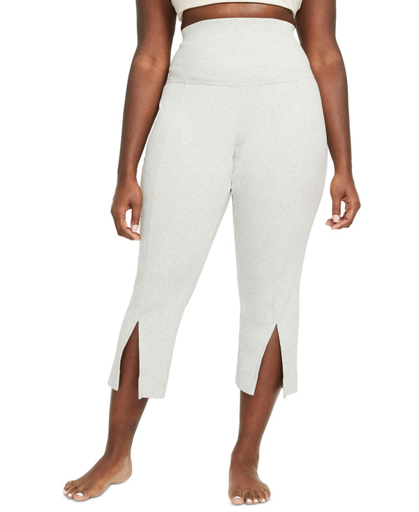 Nike Womens Plus Size Ribbed Split-Hem 7/8 Pants