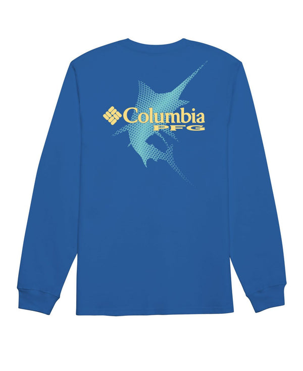 Columbia Mens Pfg Tait Long Sleeve T-shirt,Vivid Blue,Medium