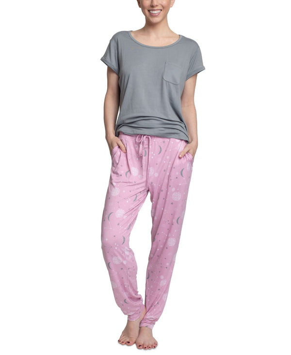 Hanes Womens Cloud Knit Short Sleeve Pajama Set