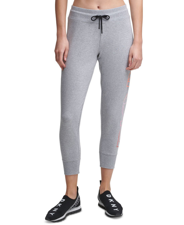 DKNY Womens Sport Ombre Logo Cropped Jogger Pants,X-Small