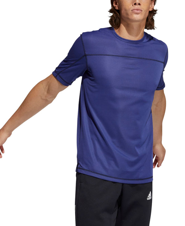adidas Mens Navy Athletic Fit T-Shirt L,Semi Night Flash Melange,Large