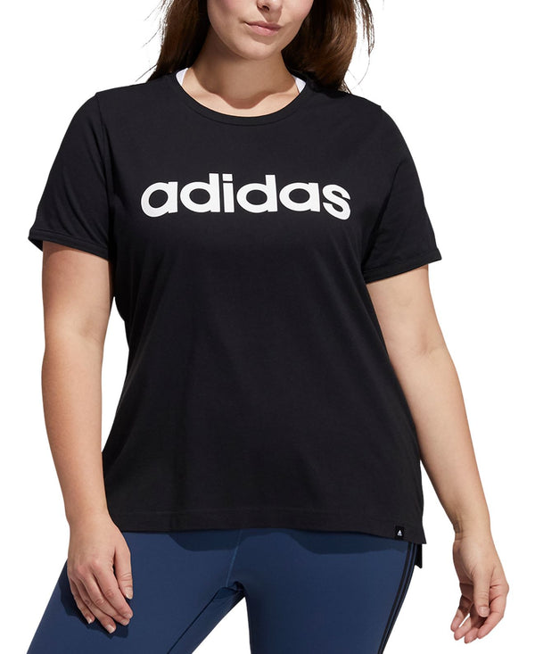 adidas Womens Plus Size Linear Logo T-Shirt