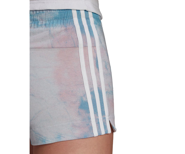adidas Womens Tie-Dyed Shorts,Clear Pink/Hazy Blue,Medium