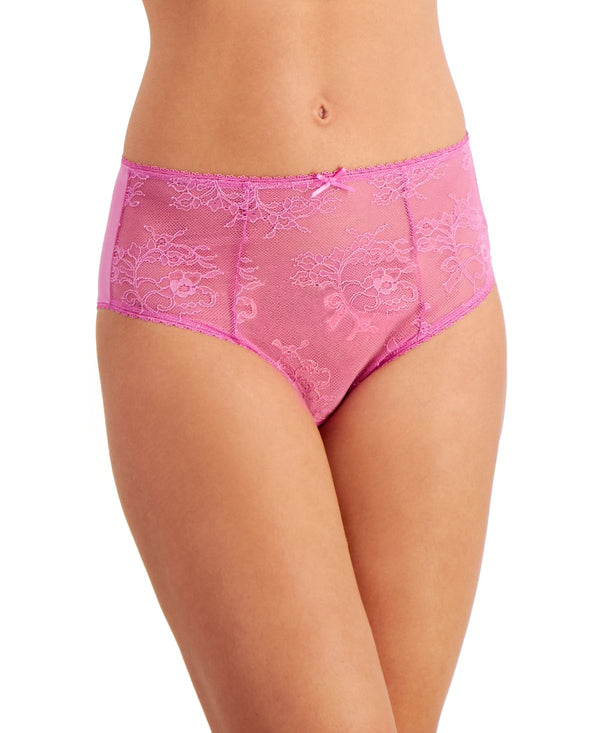 INC International Concepts Womens Cheeky Lace Brief Underwear,Dutch Pink,Medium