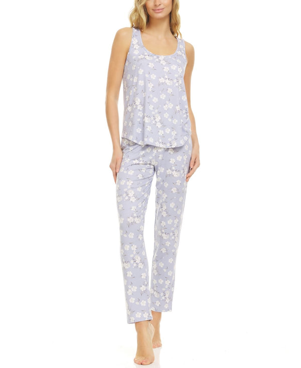 Flora by Flora Nikrooz Womens Lace-Trim Tank Top Pajama Set