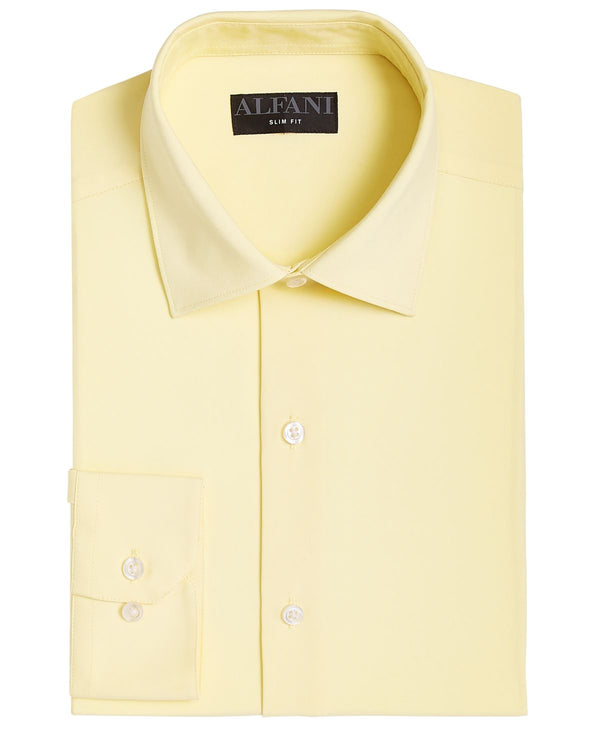Alfani Men's Slim Fit 4-Way Stretch Solid Dress Shirt,14-14.5