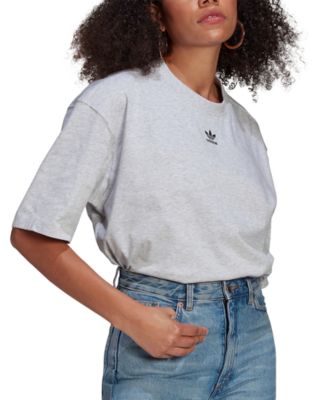 Adidas Womens Cotton Trefoil Loose Fit T-Shirt