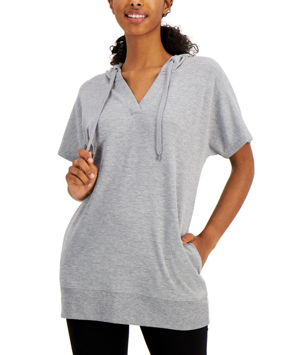 Ideology Womens Tunic Hoodie,Stormy Heather,Large