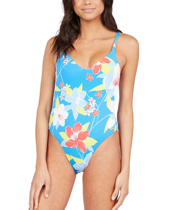 Roxy Juniors She Just Shines Floral One-Piece Swimsuit