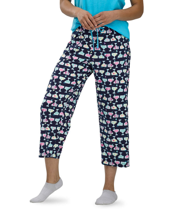 HUE Womens Printed Capri Pajama Pants