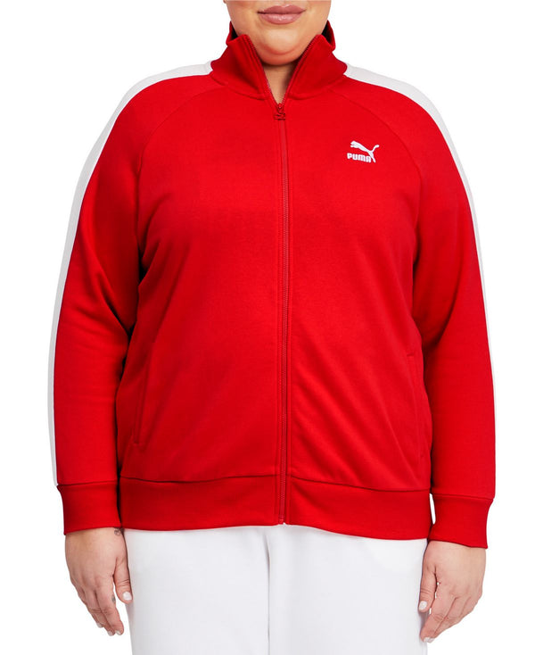 PUMA Womens Plus Size Iconic T7 Jacket,Poppy Red,3X