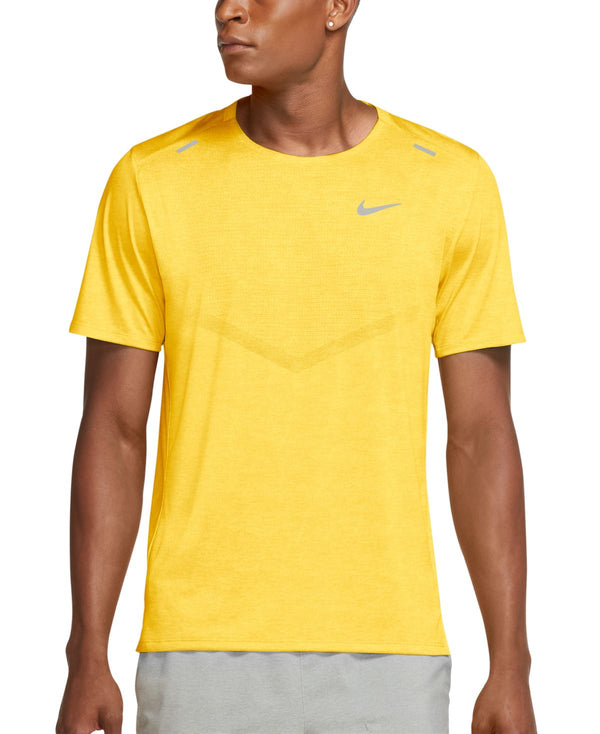 Nike Mens Dri fit 365 Running T Shirt,Yellow Pulse,Small