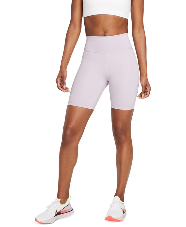 Nike Womens Swoosh Bike Shorts,Iced Lilac/Reflective Silver,X-Large