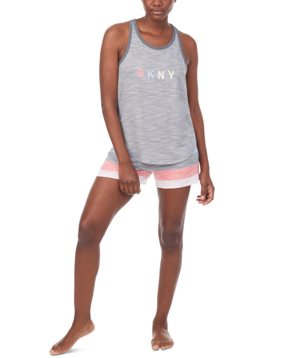 DKNY Womens Sleepwear Tank and Shorts Pajama Set,Small