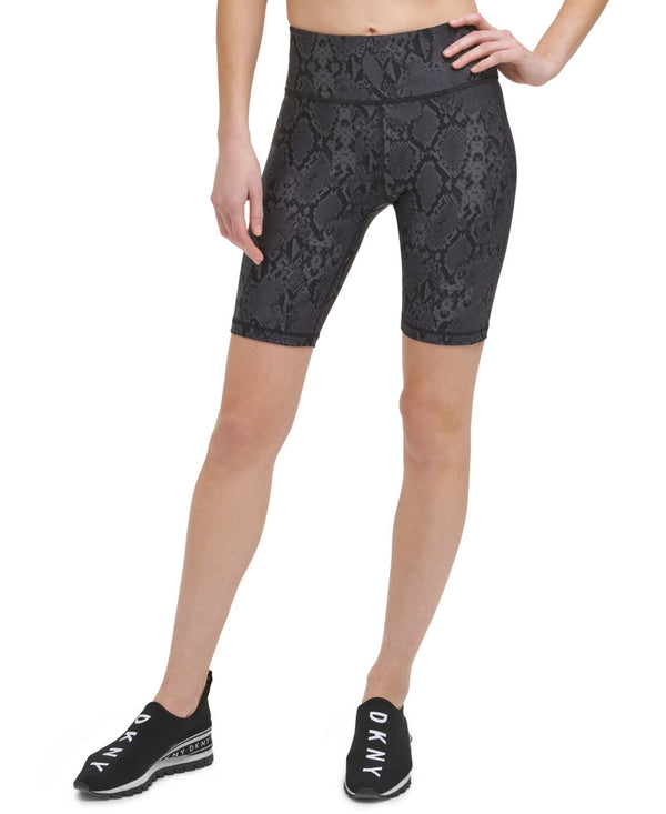 DKNY Womens Snake-Embossed Bike Shorts