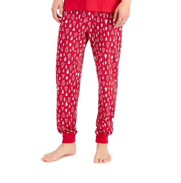 Family Pajamas Mens Merry Pajamas,Red,XX-Large