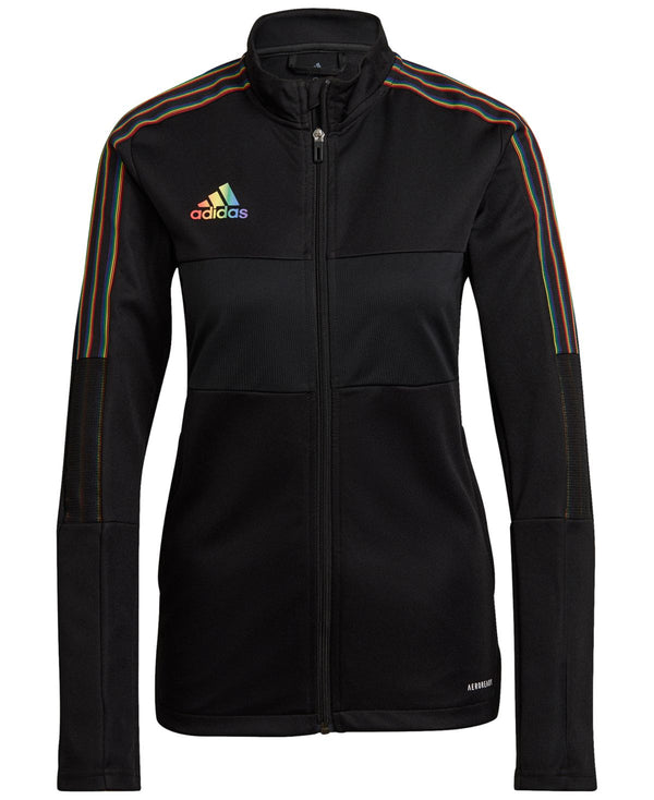 adidas Womens Tiro21 Pride Track Jacket,Black/Black,X-Small