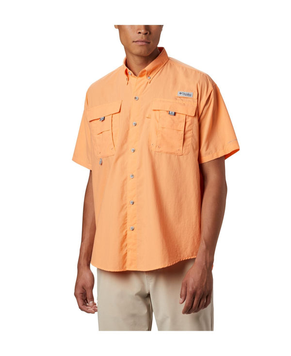 Columbia Mens Big & Tall Bahama Ii Short Sleeve Shirt,Bright Nectar,2XT