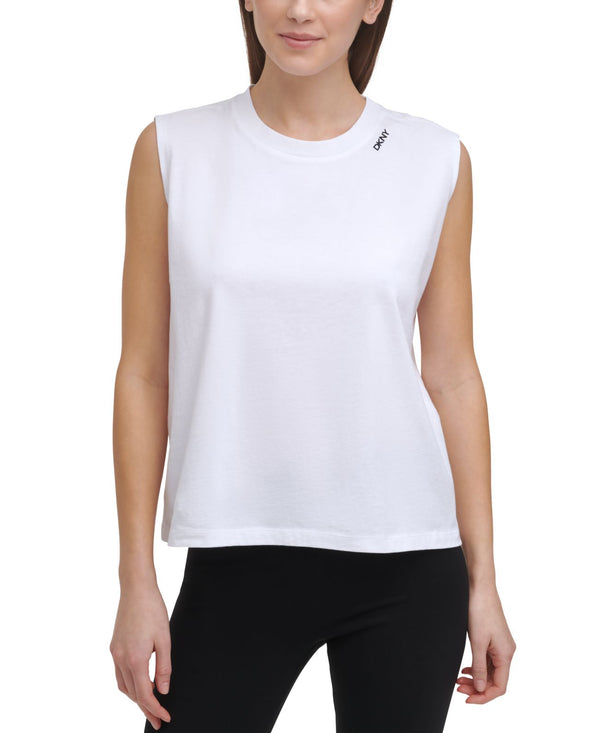 DKNY Womens Cotton Muscle Tank Top