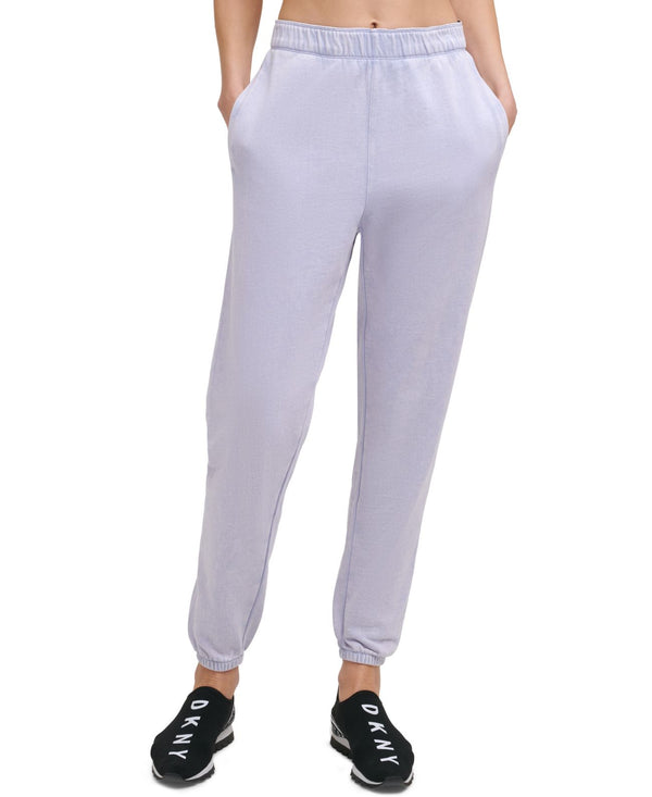 DKNY Womens Cotton Jogger Pants,Pale Blue,Large