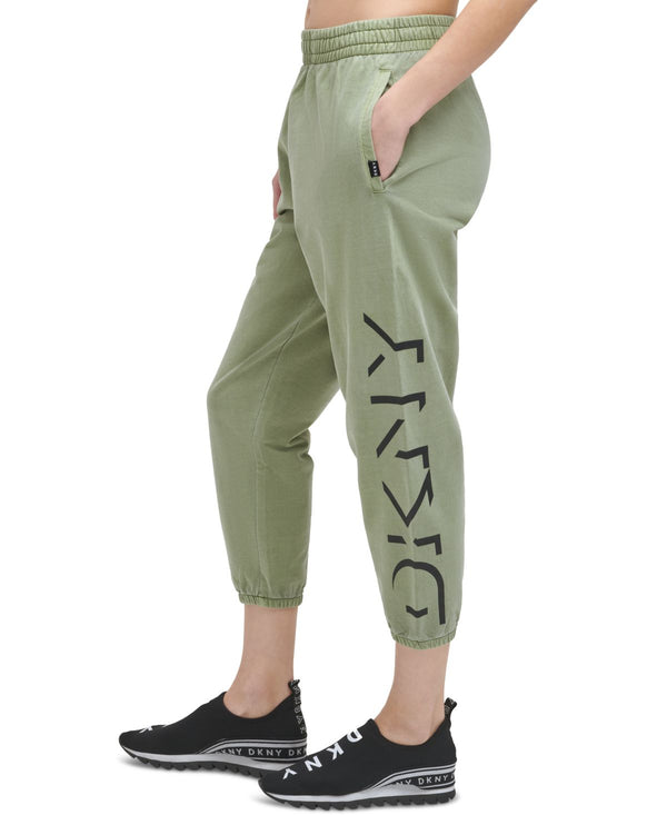 DKNY Womens Cotton Logo Jogger Pants,X-Large