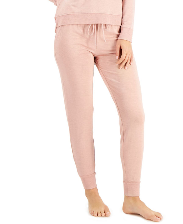 Alfani Womens Ultra-Soft Jogger Pajama Pants Peach Cordial Heather XX-Large