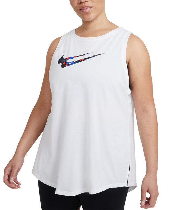 Nike Womens Stars Tank Top,White,2X