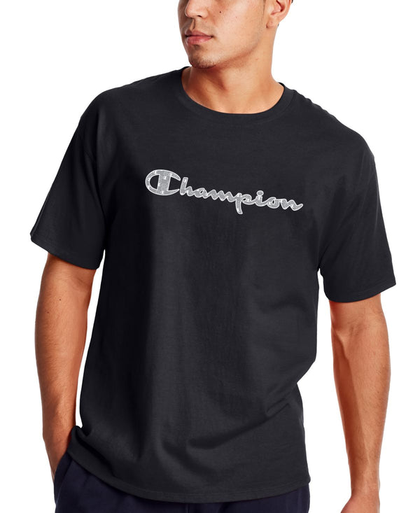 Champion Mens Mini C Script T Shirt,Small